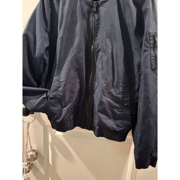 Michael Kors Midnight Blue Men's Zipper Down Bomber Style Jacket Size M - Picture 6 of 10
